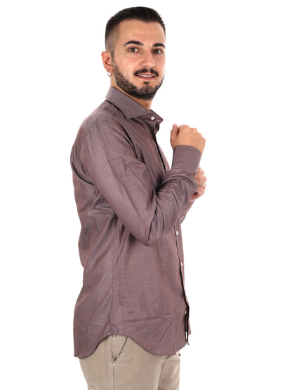 Fb Clessidra M110, camicia da uomo fango
