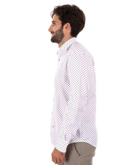 CAMICIA SLIM FB DA UOMO BIANCO MARRONEL