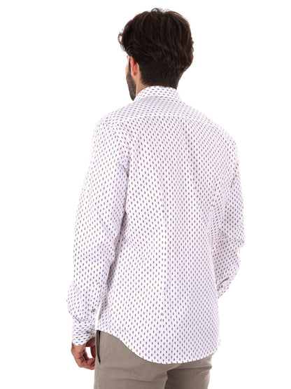 CAMICIA SLIM FB DA UOMO BIANCO MARRONEL