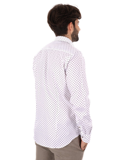 CAMICIA SLIM FB DA UOMO BIANCO MARRONEL