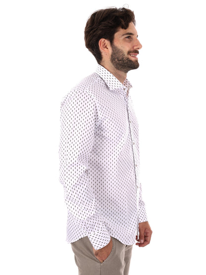 CAMICIA SLIM FB DA UOMO BIANCO MARRONEL
