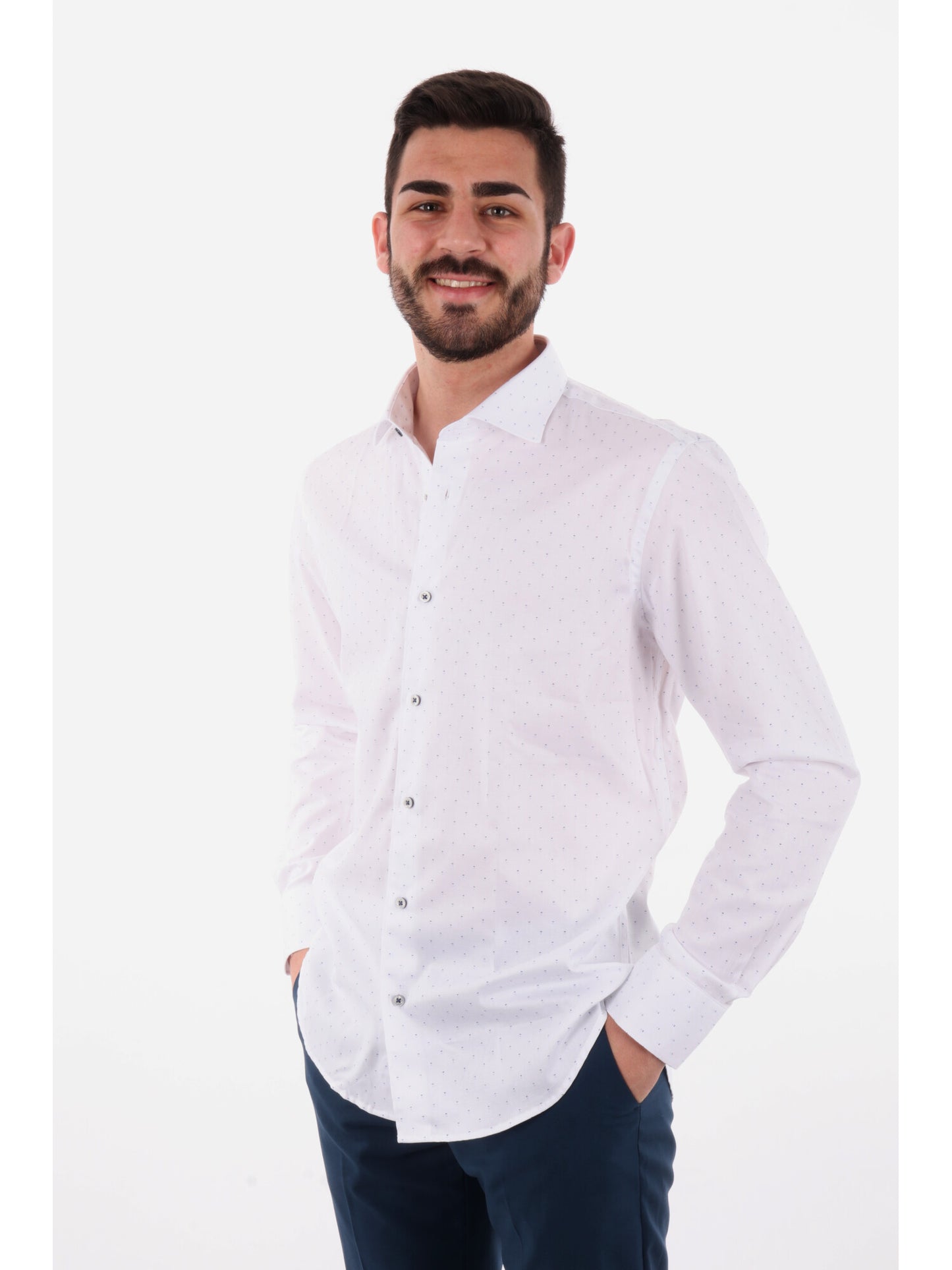 F.B. CAMICIA FANTASI - BIANCO AZZURRO