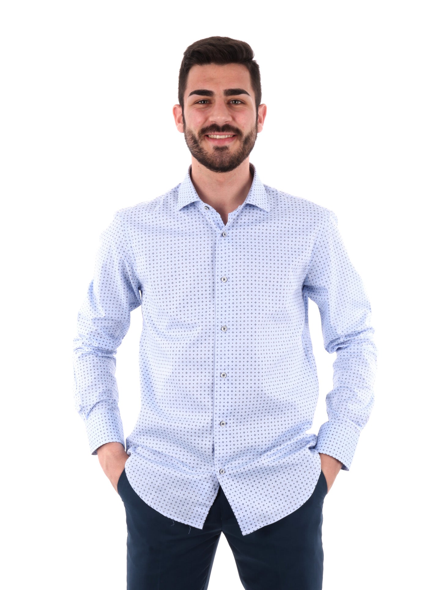 F.B. CAMICIA FANTASI - CELESTE