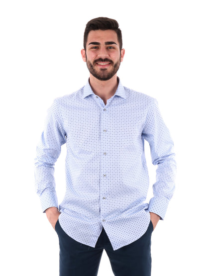 F.B. CAMICIA FANTASI - CELESTE