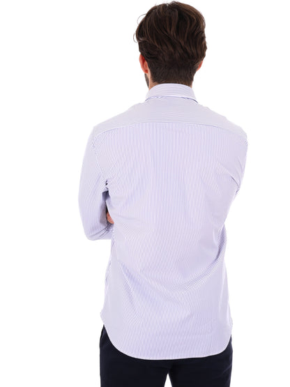 CAMICIA A RIGHE FB DA UOMO BIANCO BLU