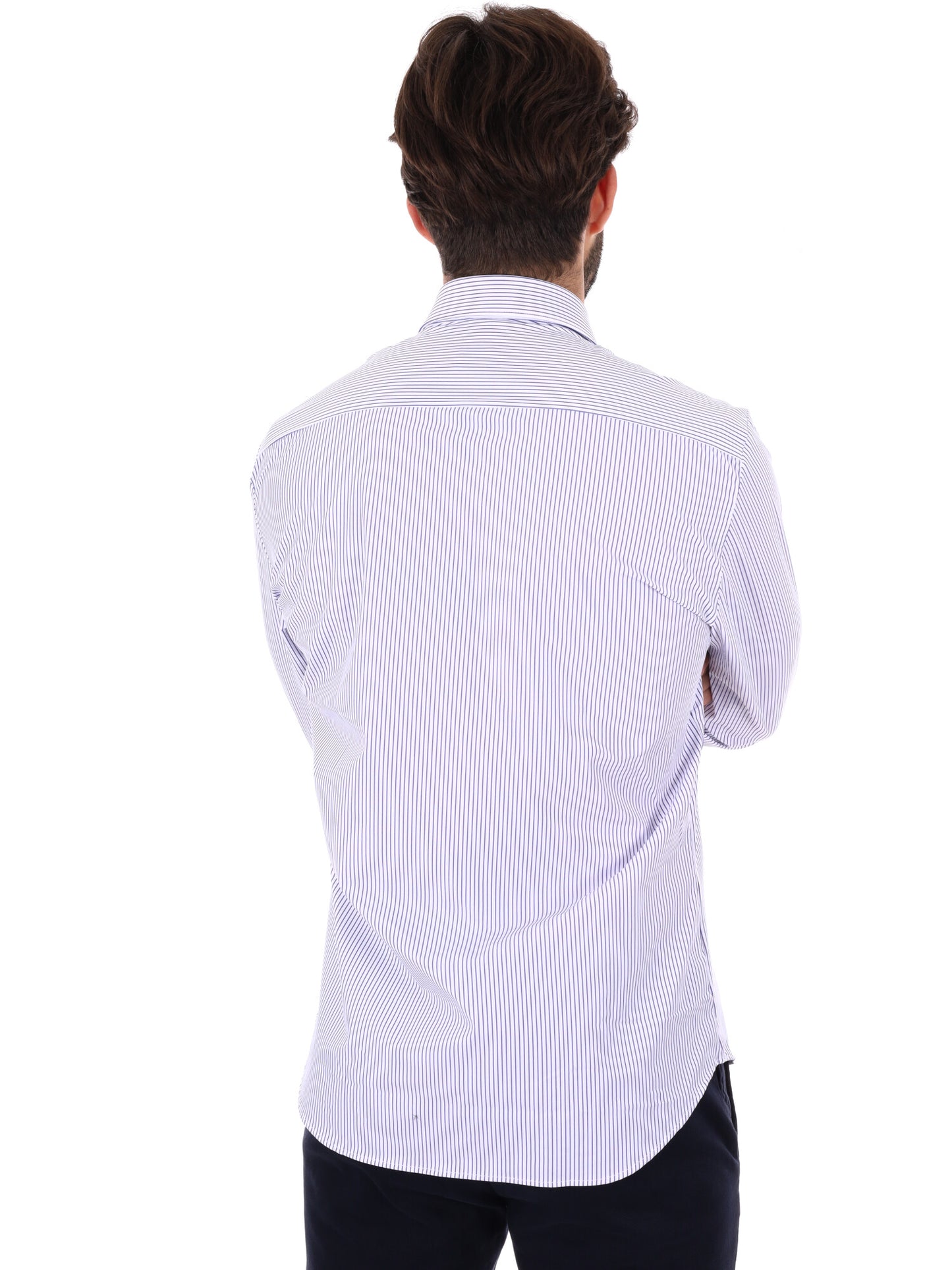 CAMICIA A RIGHE FB DA UOMO BIANCO BLU