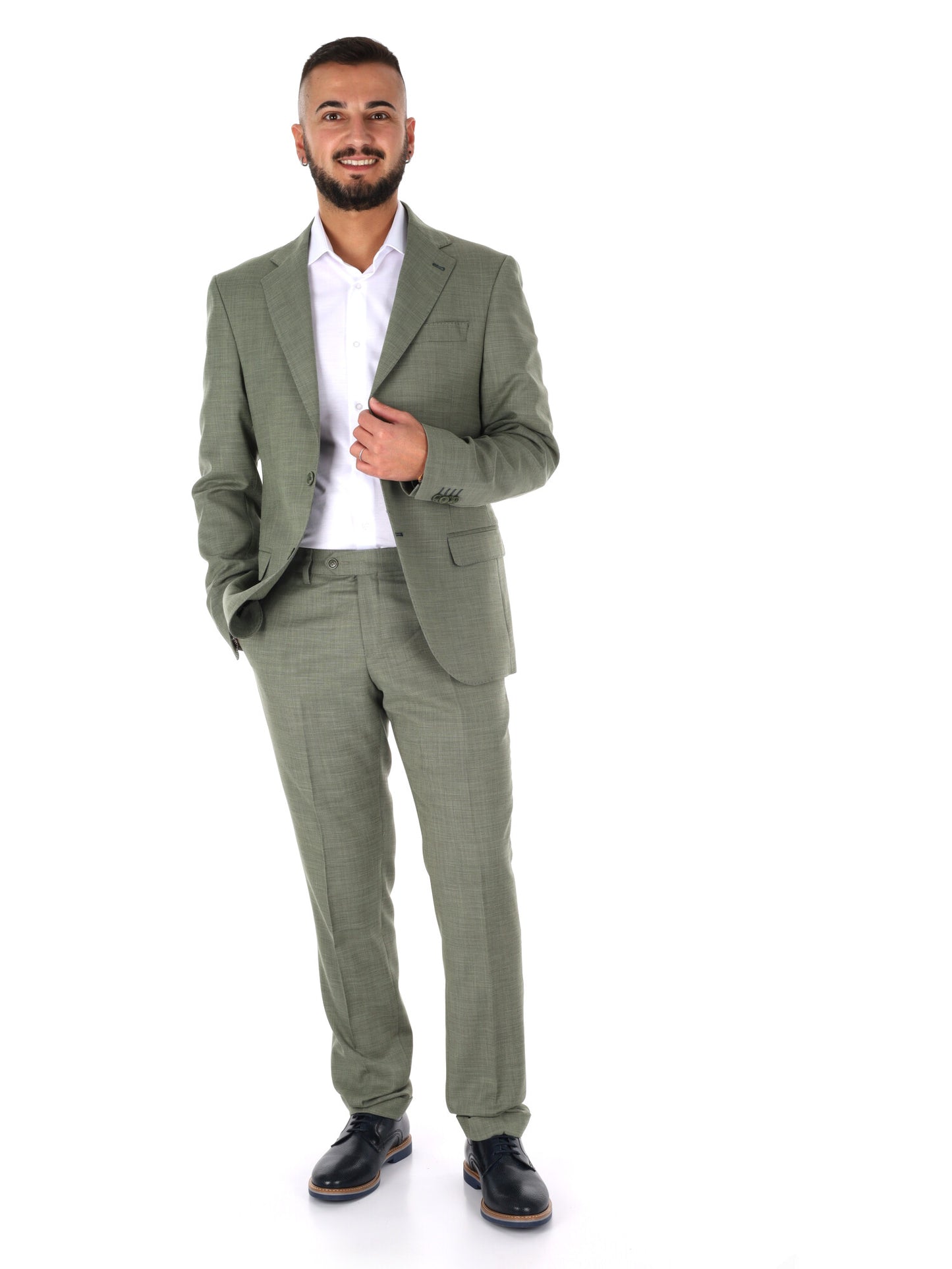 Abito verde elegante da uomo FB modello CR115 contemporaneo