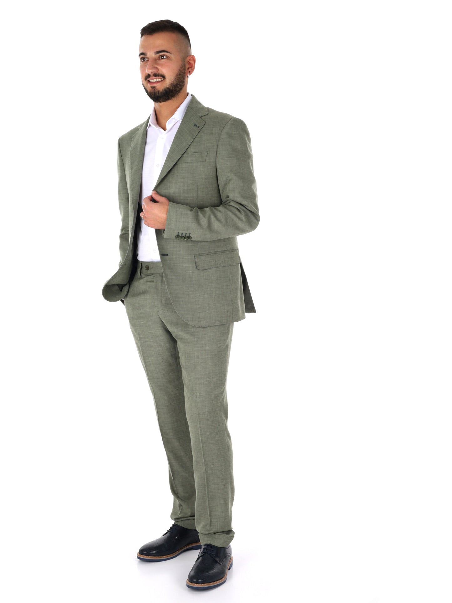 Abito verde elegante da uomo FB modello CR115 contemporaneo