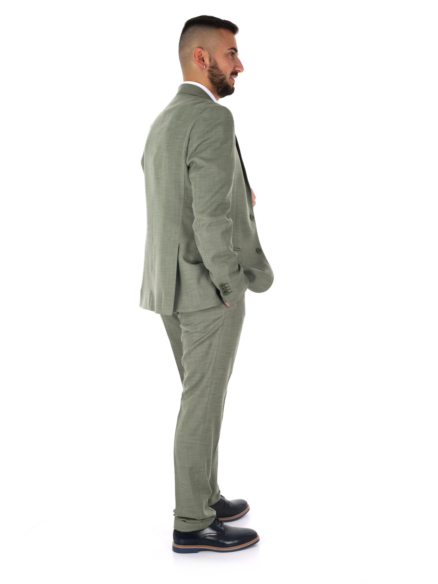 Abito verde elegante da uomo FB modello CR115 contemporaneo