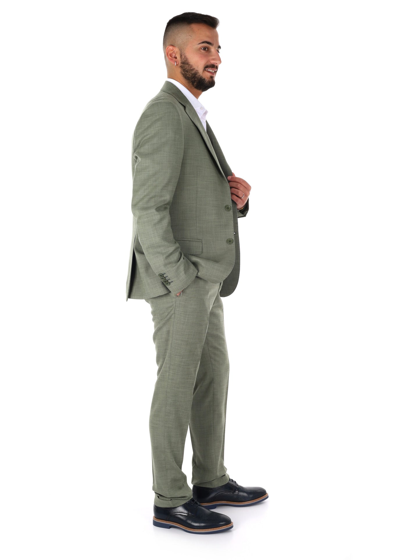 Abito verde elegante da uomo FB modello CR115 contemporaneo