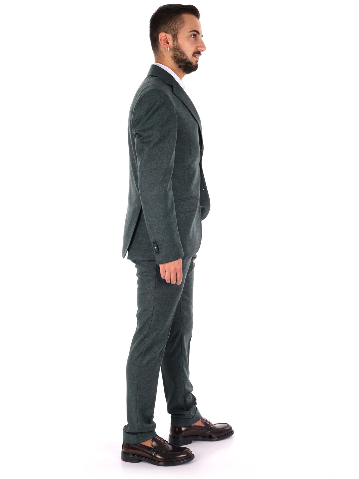 Fb CR419 0607, abito da uomo verde