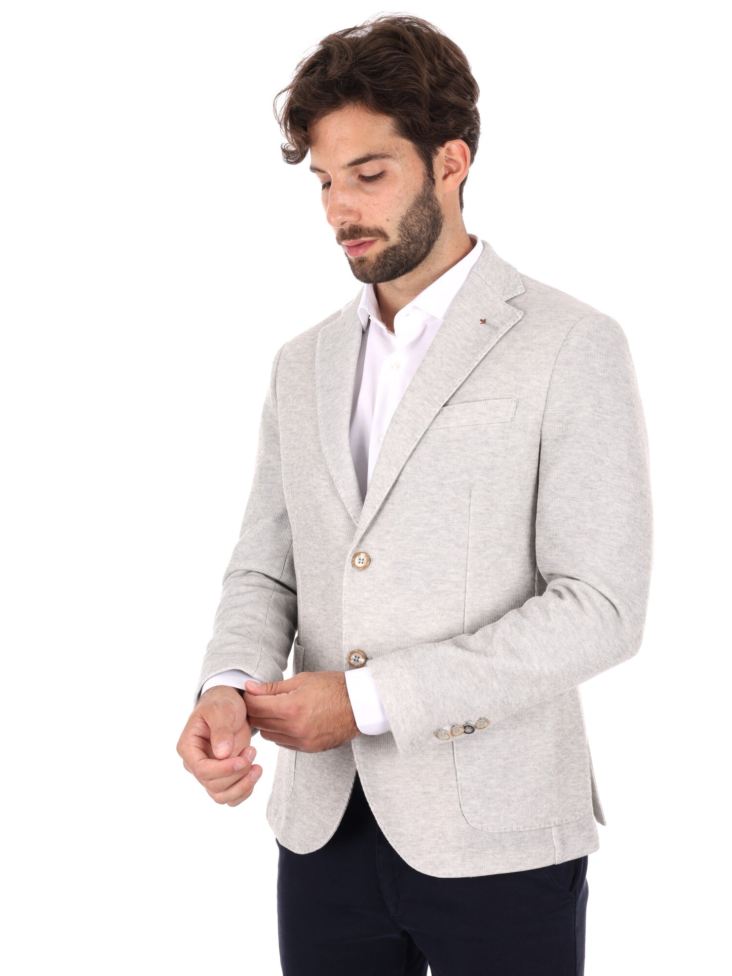 GIACCA MAGLIA MONOPETTO FB DA UOMO GRIGIO