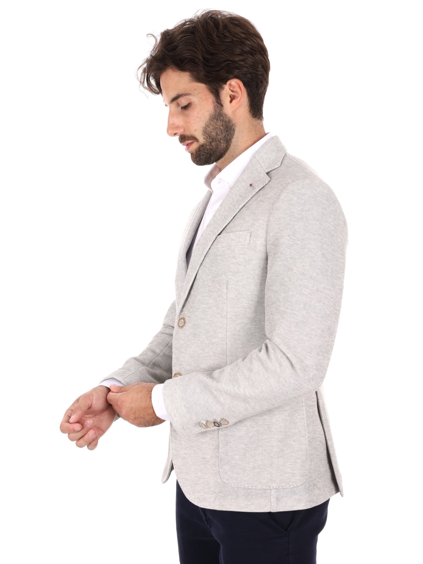 GIACCA MAGLIA MONOPETTO FB DA UOMO GRIGIO