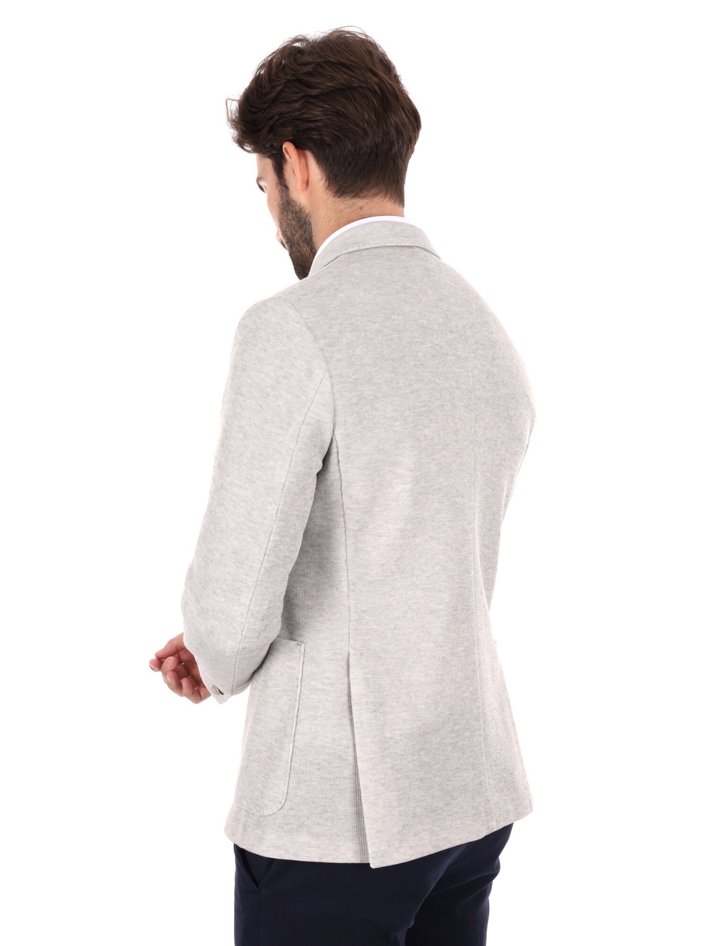 GIACCA MAGLIA MONOPETTO FB DA UOMO GRIGIO