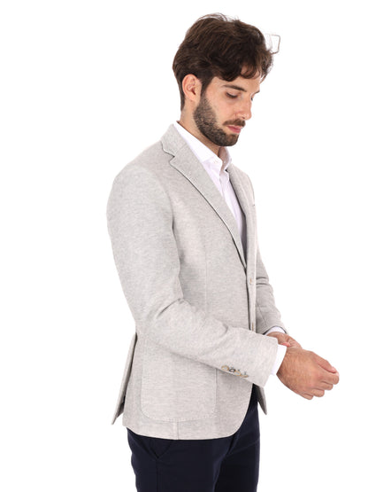 GIACCA MAGLIA MONOPETTO FB DA UOMO GRIGIO