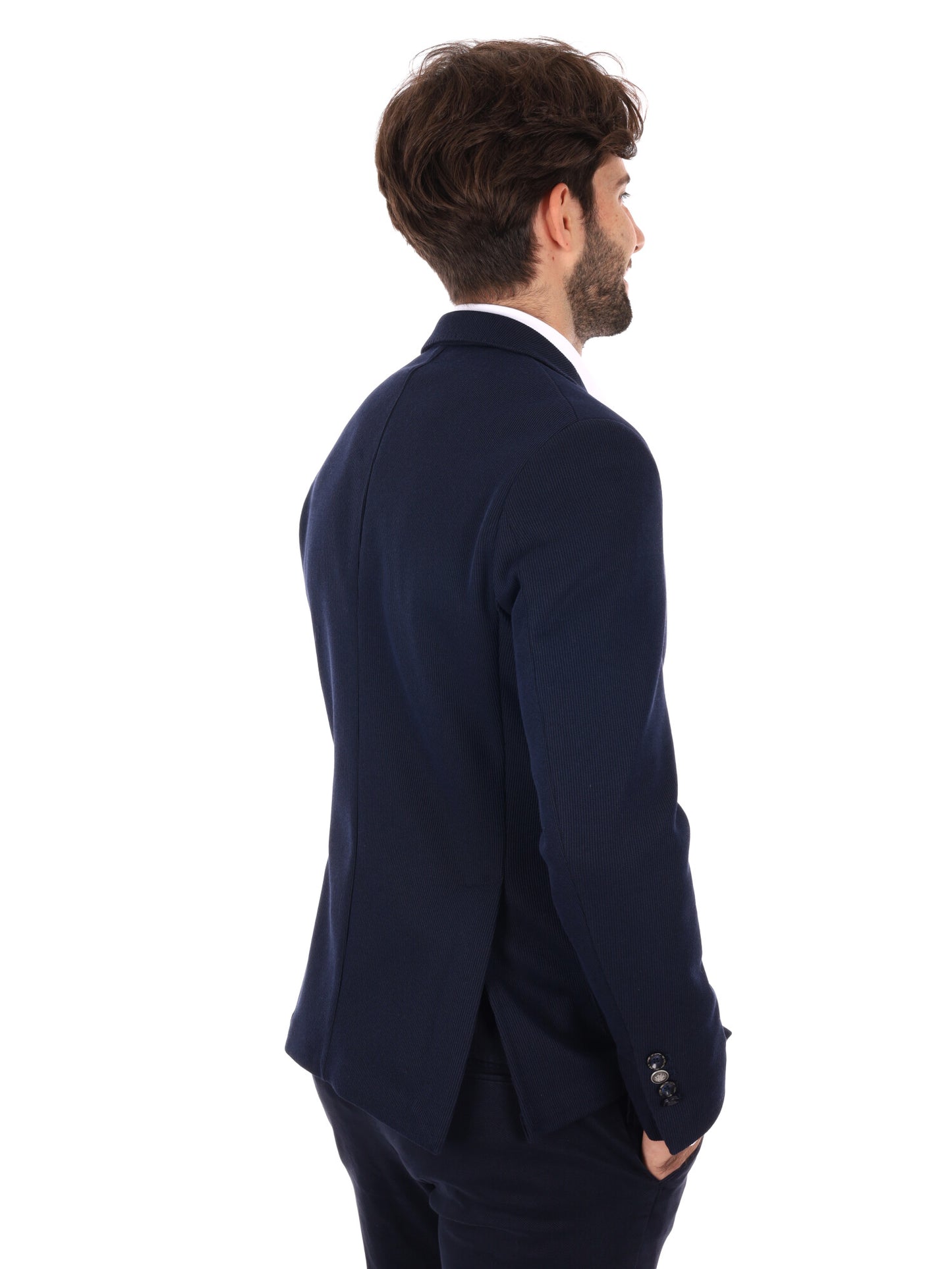 GIACCA MAGLIA MONOPETTO FB DA UOMO BLU