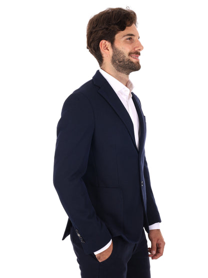 GIACCA MAGLIA MONOPETTO FB DA UOMO BLU