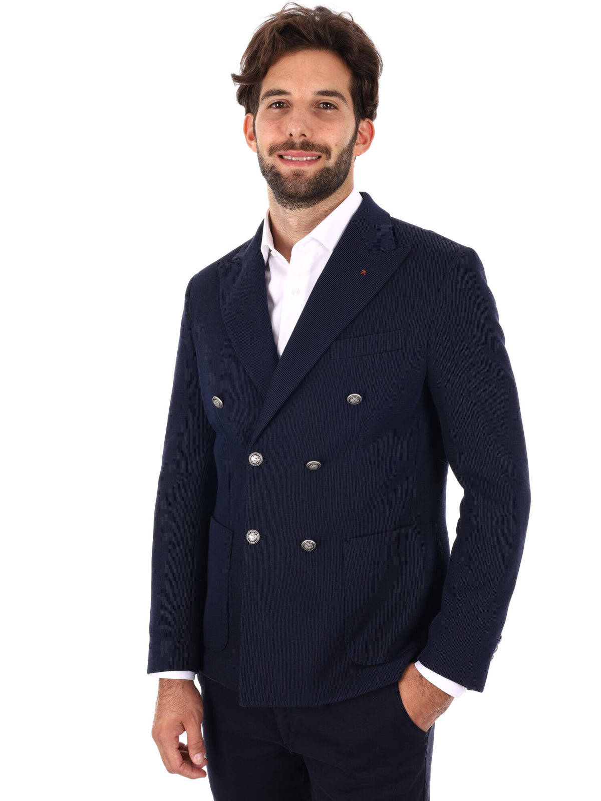 Fb giacca maglia da uomo blu