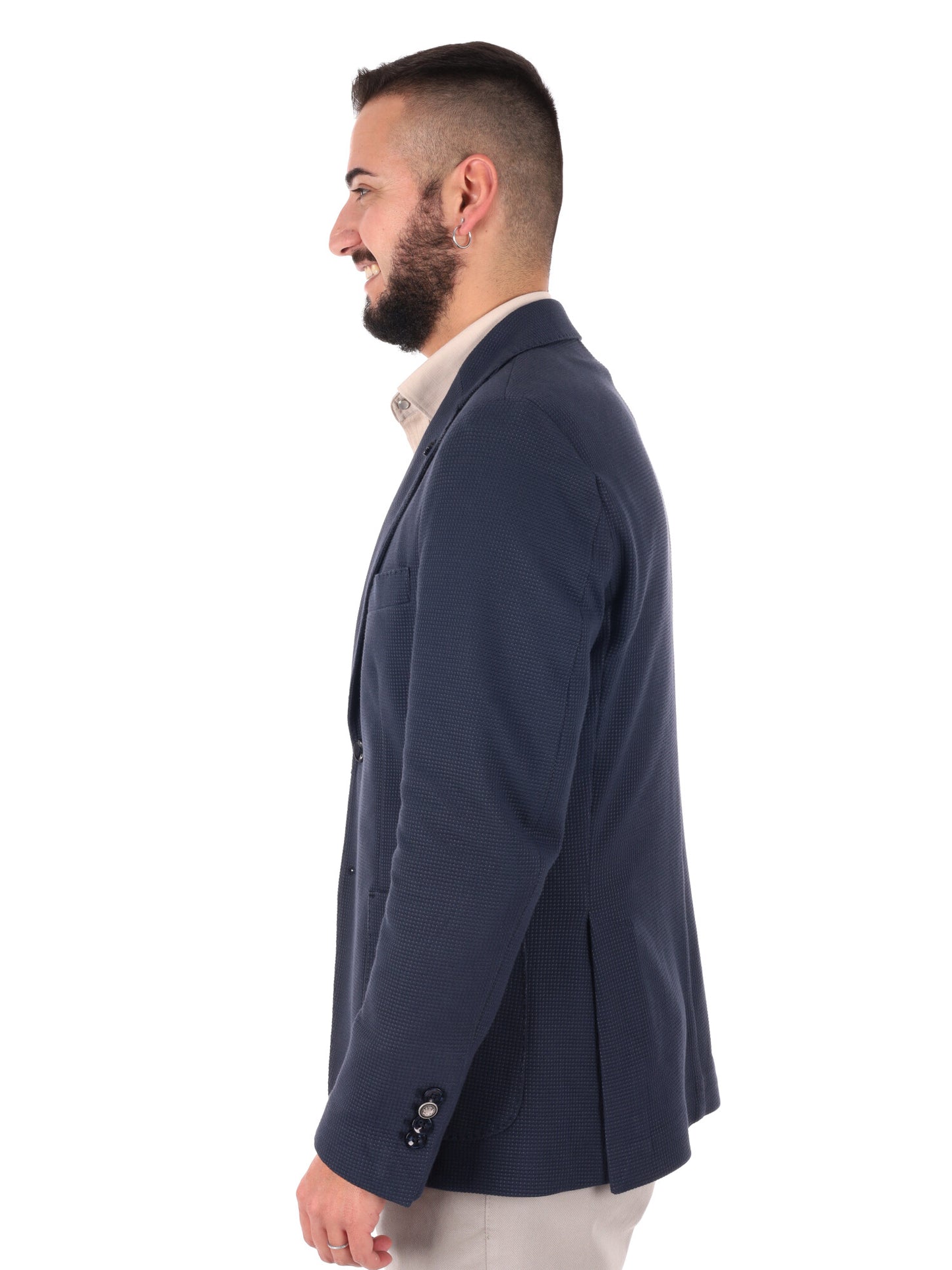 Giacca da uomo FB Drop 4 blu, elegante per la primavera-estate