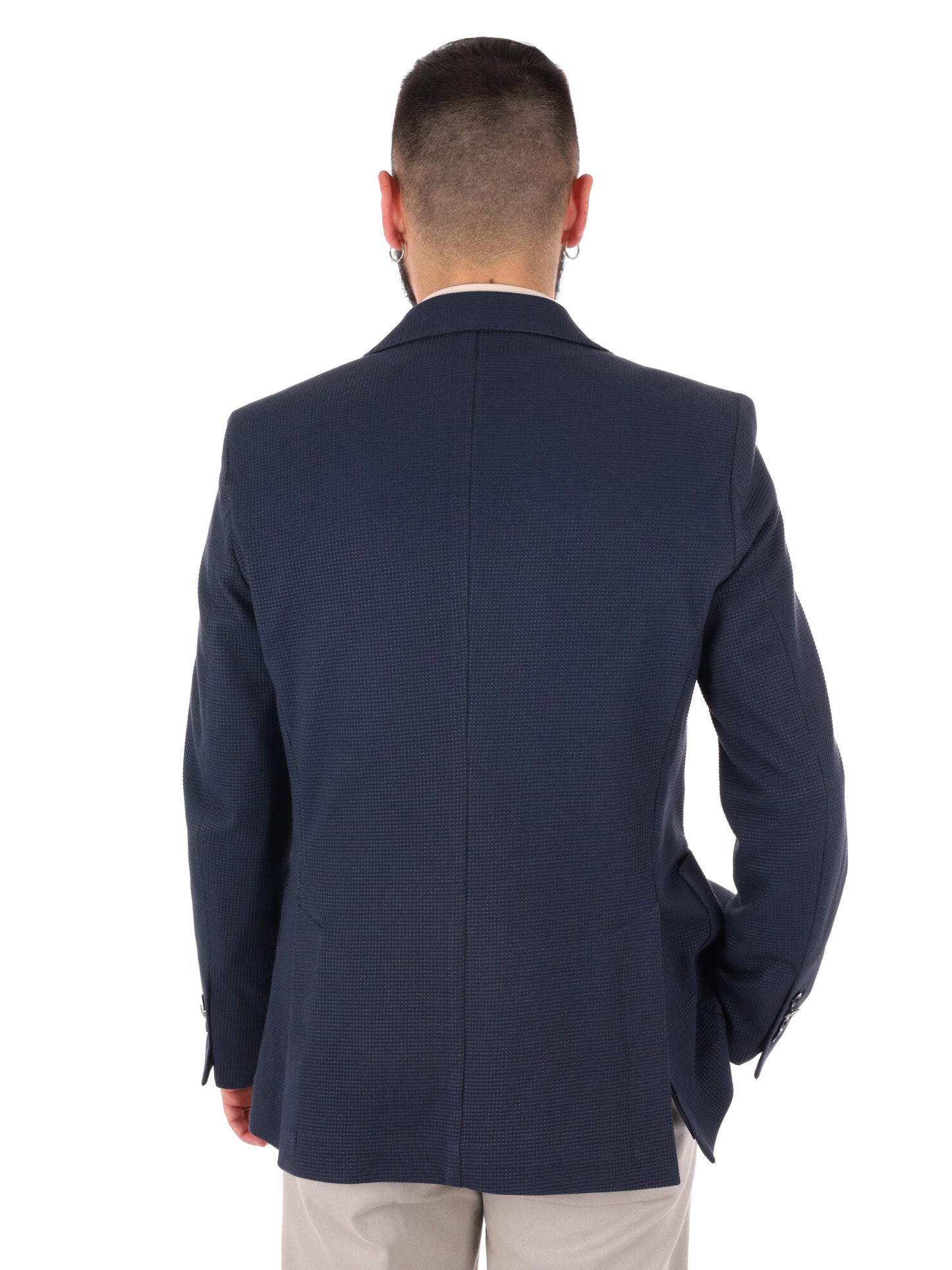Giacca da uomo FB Drop 4 blu, elegante per la primavera-estate