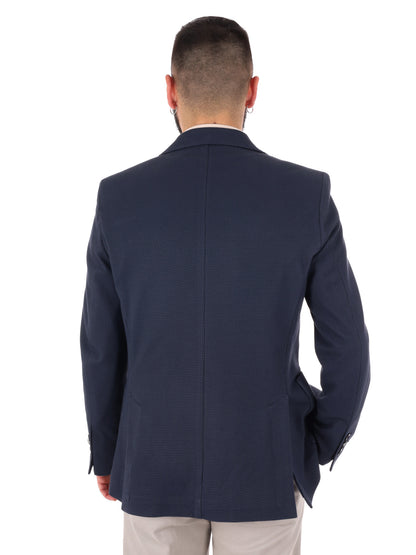 Giacca da uomo FB Drop 4 blu, elegante per la primavera-estate