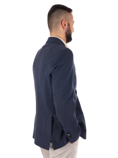 Giacca da uomo FB Drop 4 blu, elegante per la primavera-estate