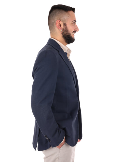 Giacca da uomo FB Drop 4 blu, elegante per la primavera-estate