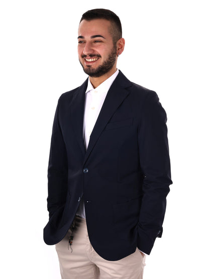 Giacca Performa FB elegante da uomo in blu per primavera-estate
