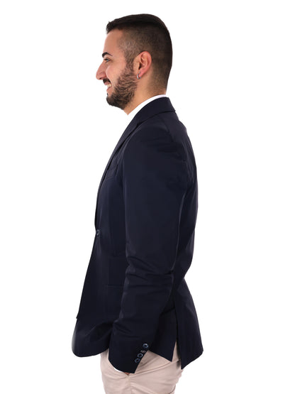 Giacca Performa FB elegante da uomo in blu per primavera-estate