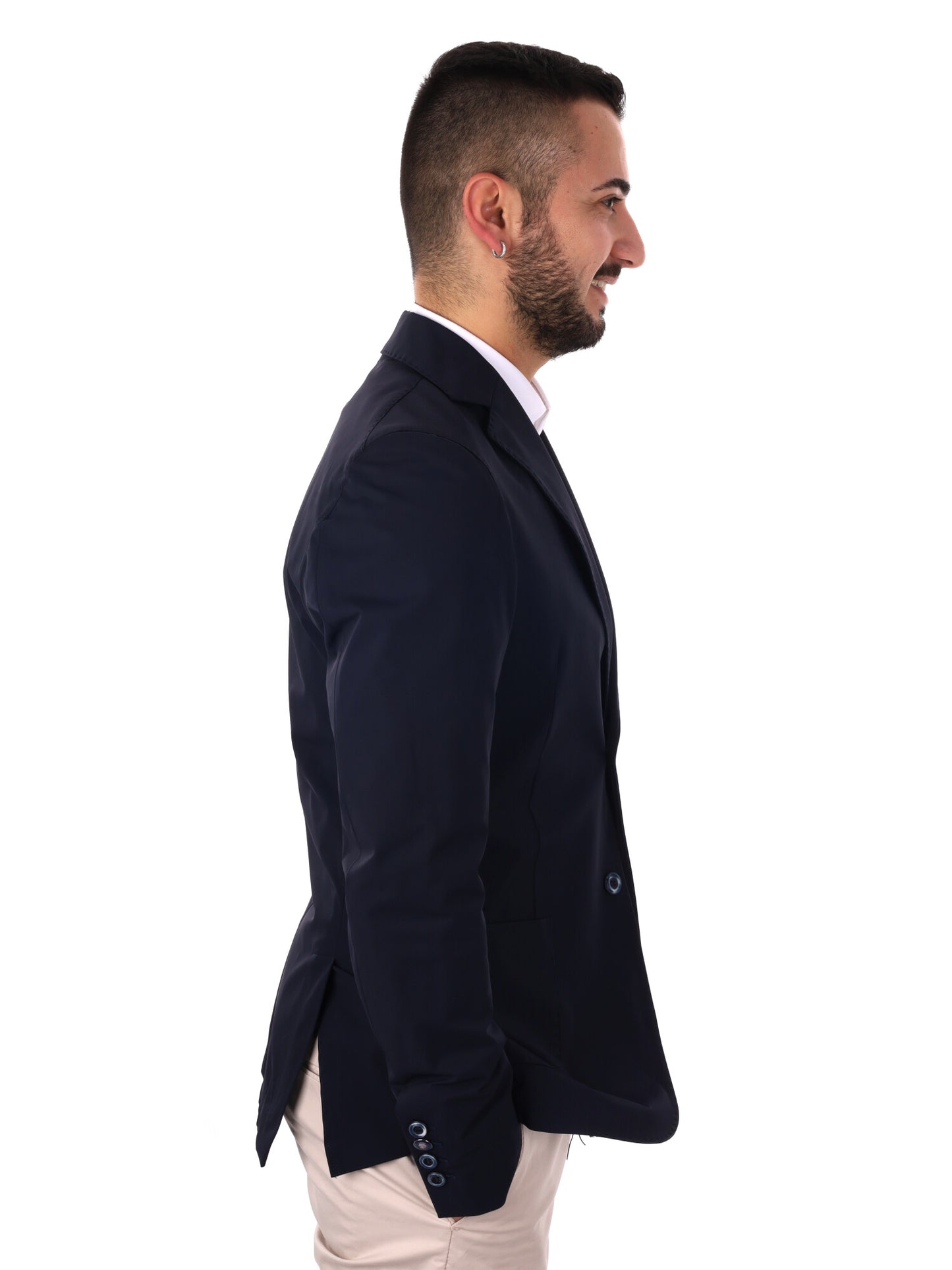 Giacca Performa FB elegante da uomo in blu per primavera-estate