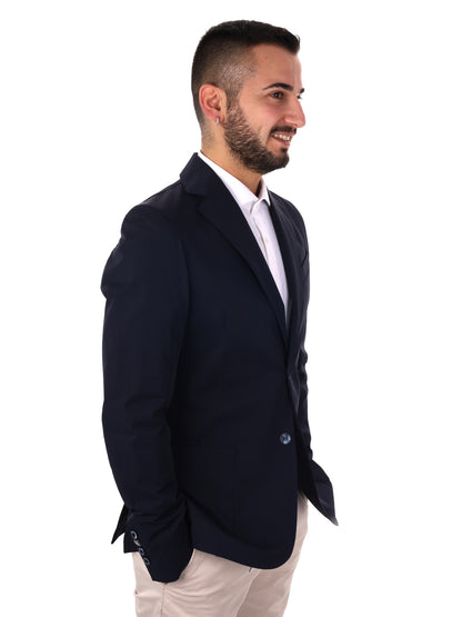 Giacca Performa FB elegante da uomo in blu per primavera-estate