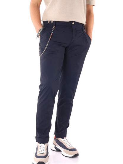 Pantaloni da uomo FB CR947 Catena in blu per la primavera-estate