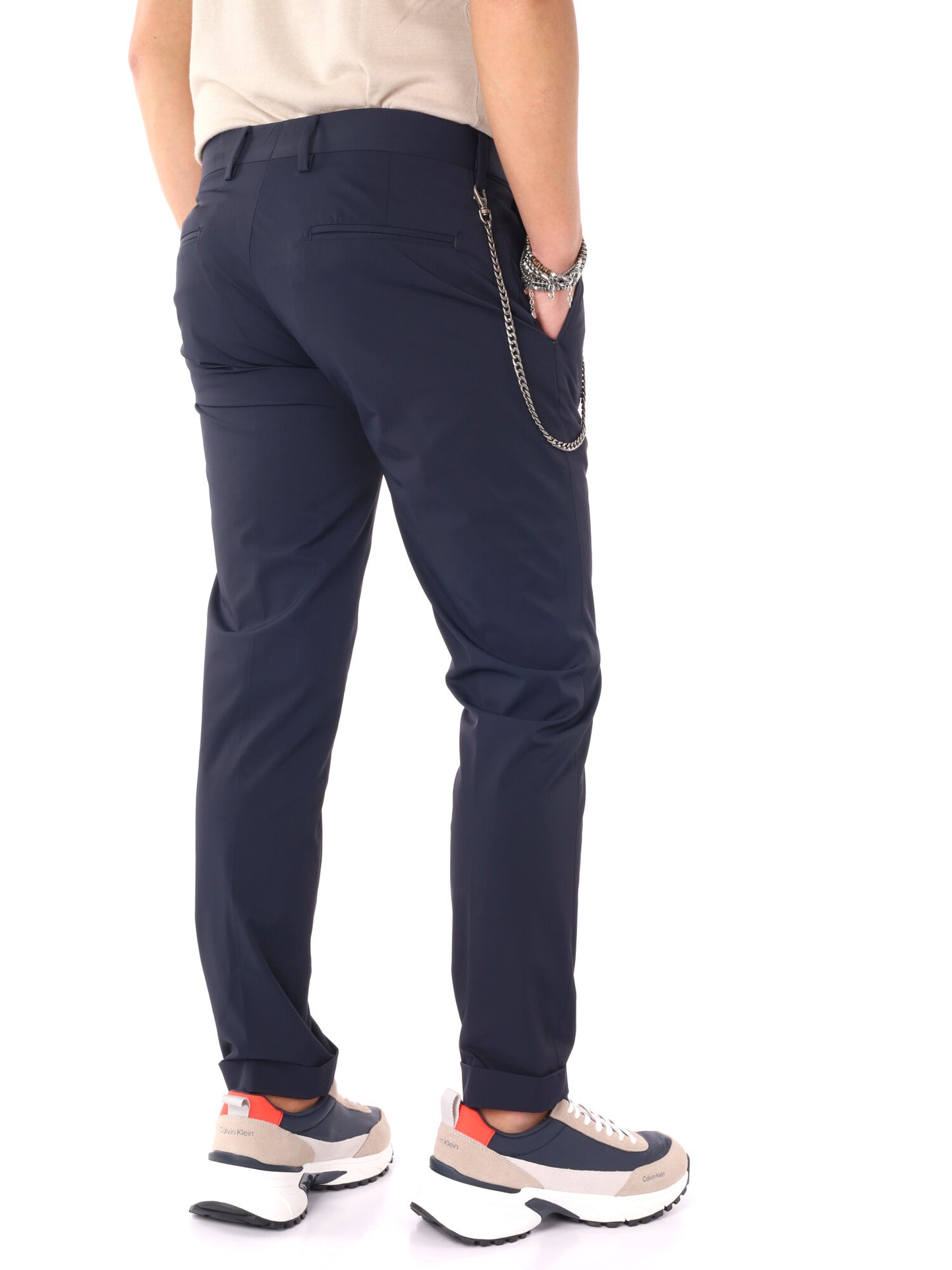 Pantaloni da uomo FB CR947 Catena in blu per la primavera-estate