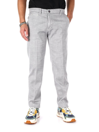 F.b. pantalone fanta da uomo perla