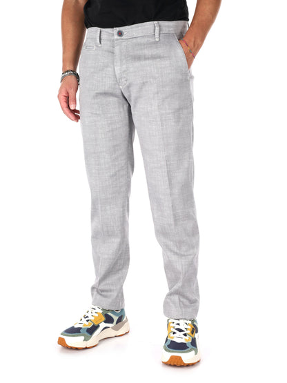 F.b. pantalone fanta da uomo perla