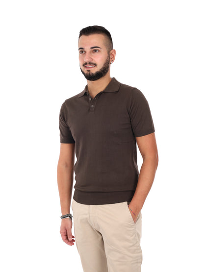 T-shirt uomo Dayane K074 marrone, stile casual versatile