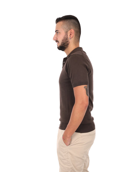 T-shirt uomo Dayane K074 marrone, stile casual versatile