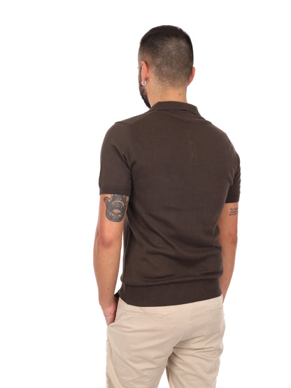 T-shirt uomo Dayane K074 marrone, stile casual versatile