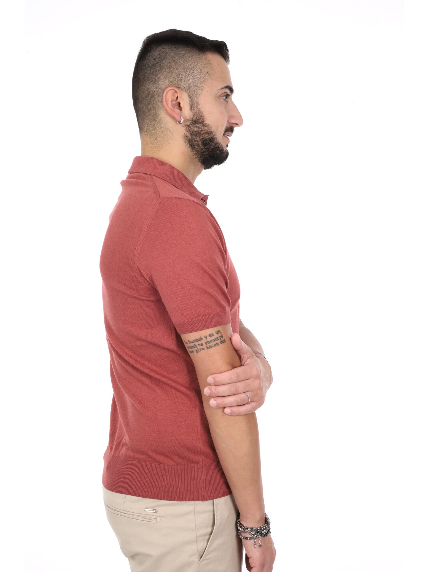 T-shirt in cotone FB Dayane marrone da uomo per uso quotidiano