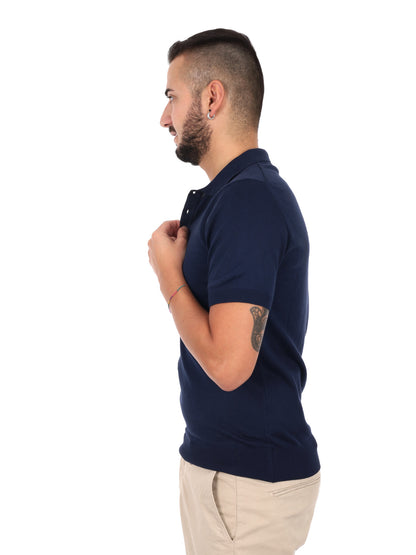 F.b. polo maglia da uomo blu
