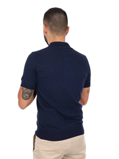 F.b. polo maglia da uomo blu