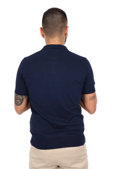 F.b. polo maglia da uomo blu