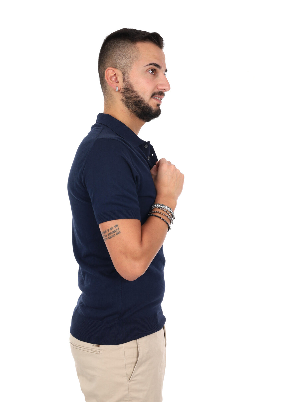 F.b. polo maglia da uomo blu