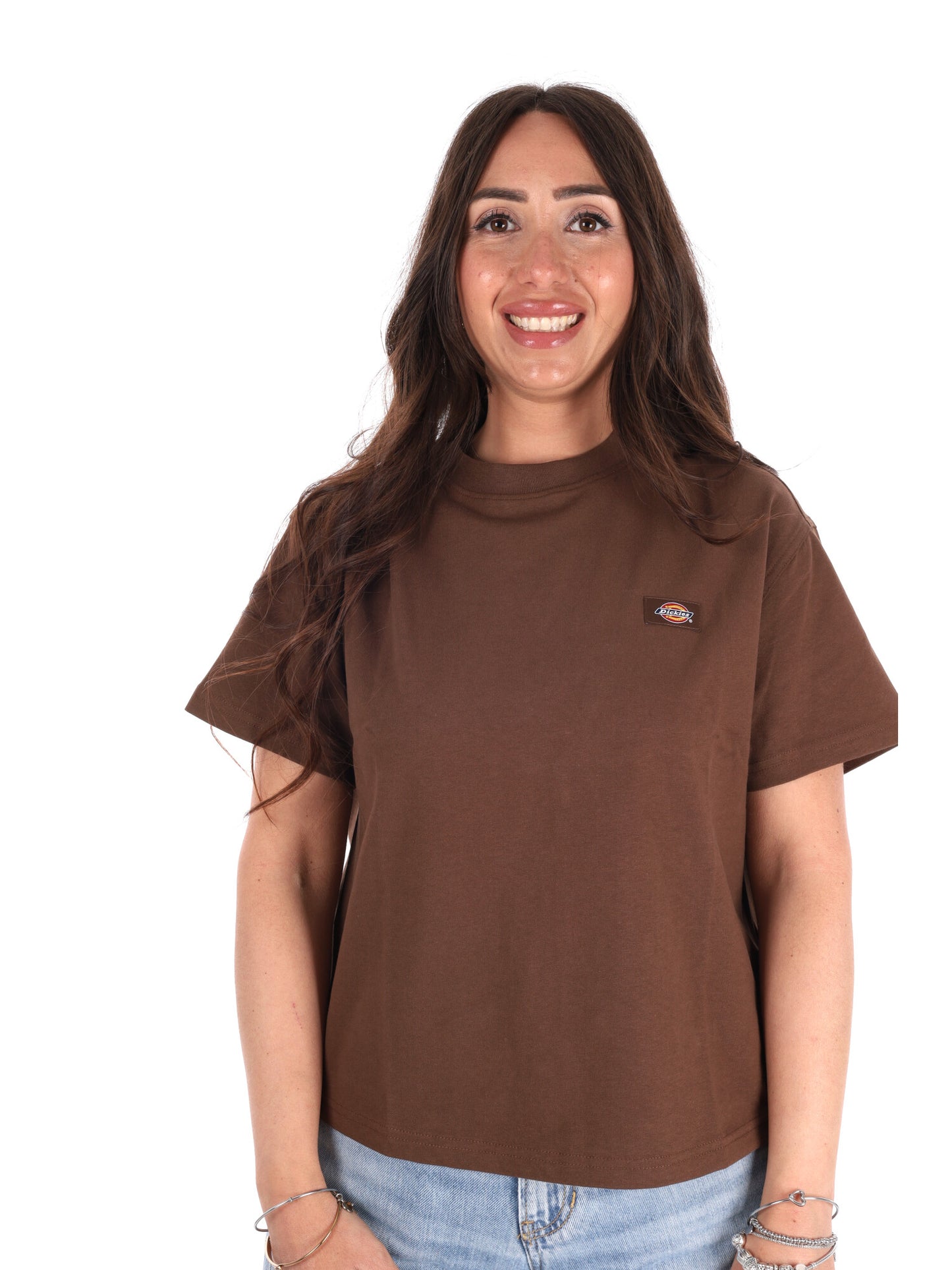 T-shirt Dickies Oakport Boxy donna marrone