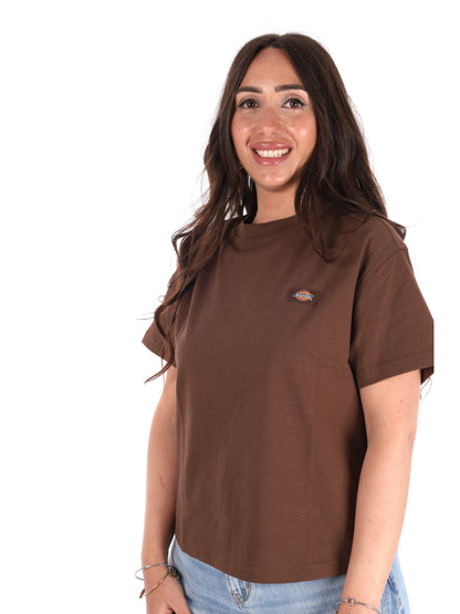 T-shirt Dickies Oakport Boxy donna marrone