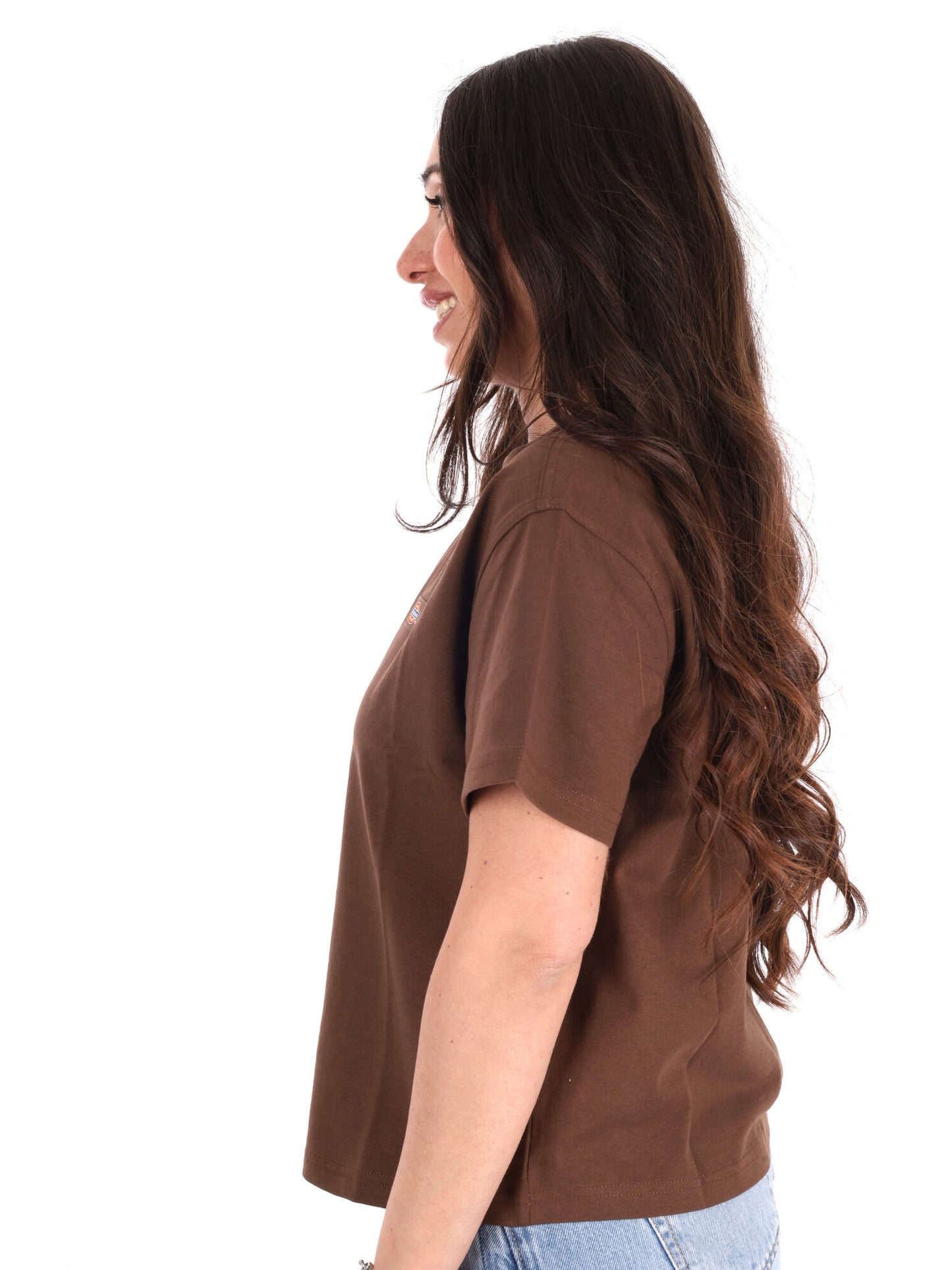 T-shirt Dickies Oakport Boxy donna marrone