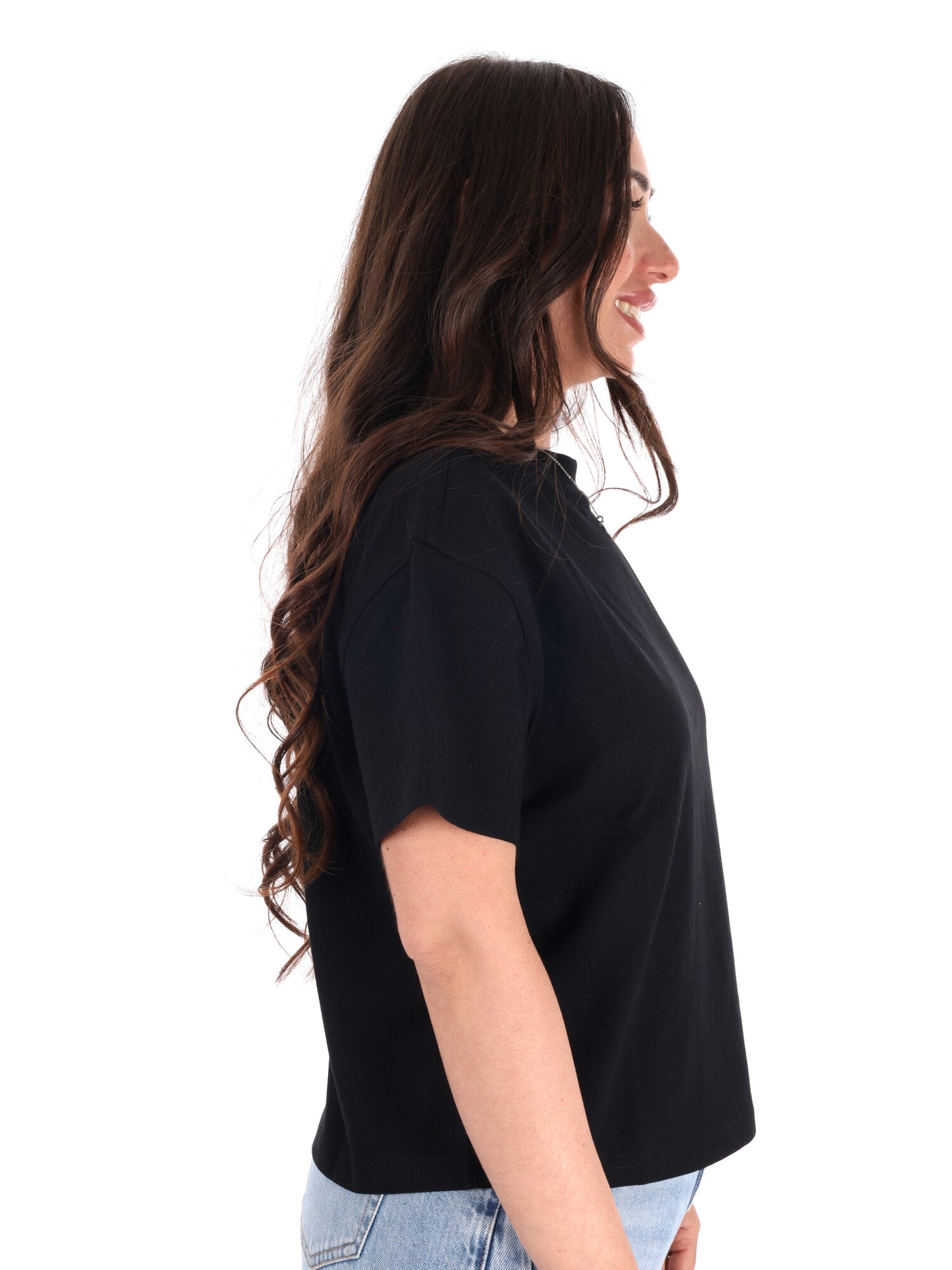 Dickies Oakport Boxy, t-shirt cropped donna nera