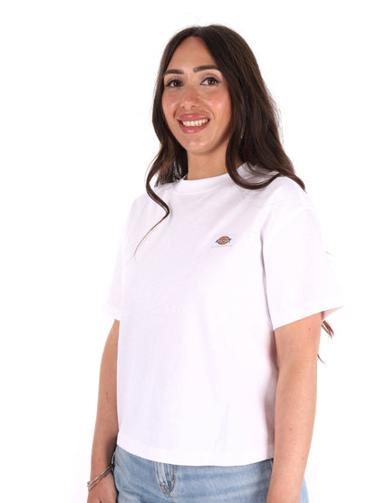 Dickies Oakport Boxy, t-shirt donna bianca a maniche corte