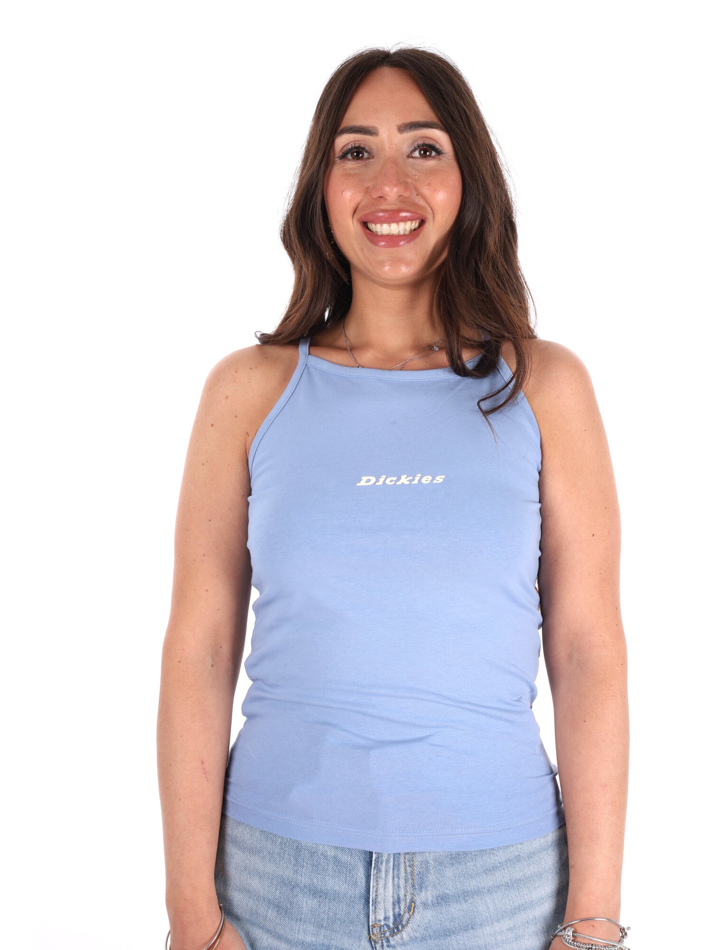 Dickies Honeyville, canotta donna azzurra per la primavera-estate