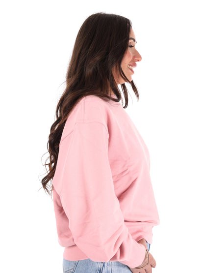 Felpa donna Dickies Loretto in rosa delicato